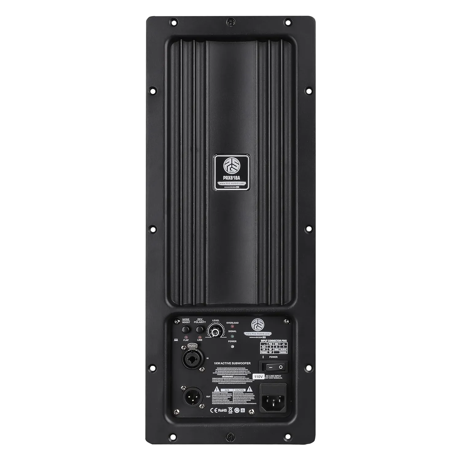 PRX818 1000 Watts RMS PA DJ Subwoofer Cabinet Amplifier Module Plate with Boost and Polarity Option, (Replacement for JBL PRX818 Serie) (Designed in USA) Support US Business