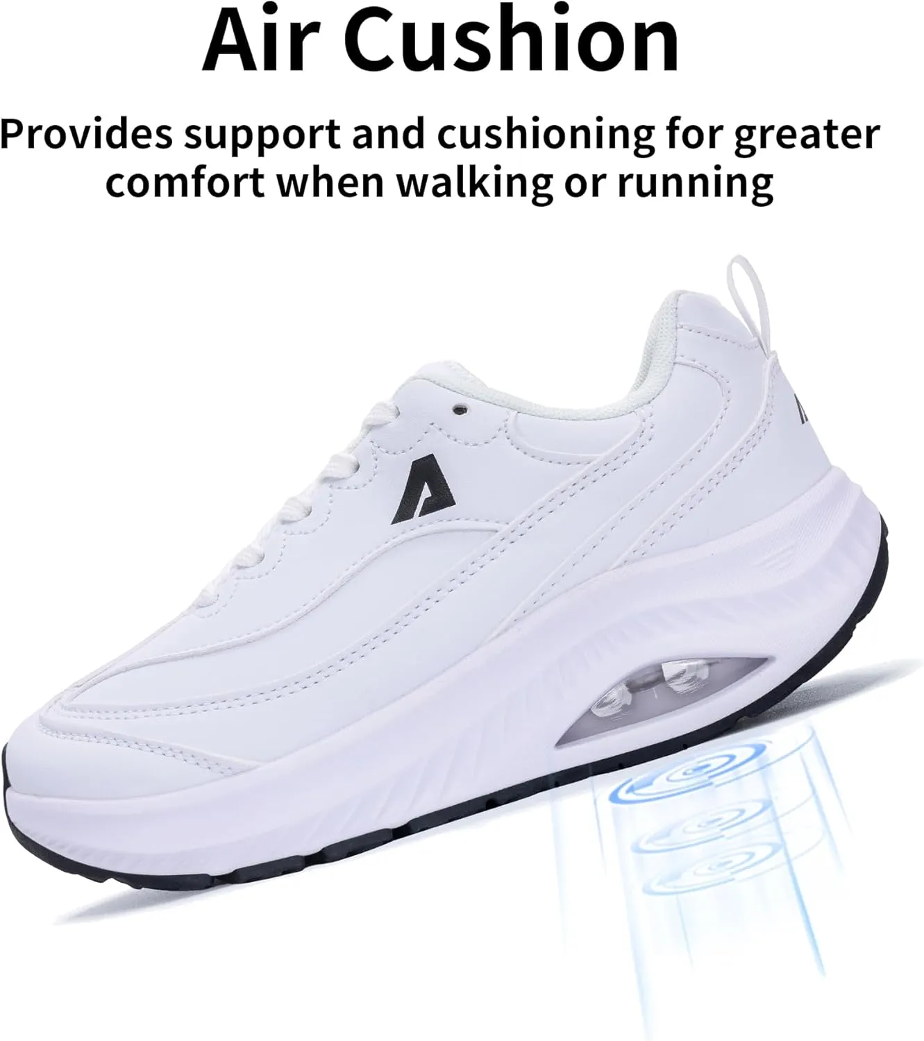 QAUPPE Women's Wide Toe Box Shoes Arch Support Walking Shoes Orthotic Plantar Fasciitis Shoes Air Tennis Sneakers