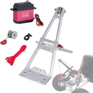 RC Winch/Servo Rescue Truck Tow Truck Crane Arm Wrecker DIY Tool 1/10 RC Crawler Car Axial SCX10 D90 TRX4 Capra LCG Chassis Part (B 5 in 1 Wrecker KIT)