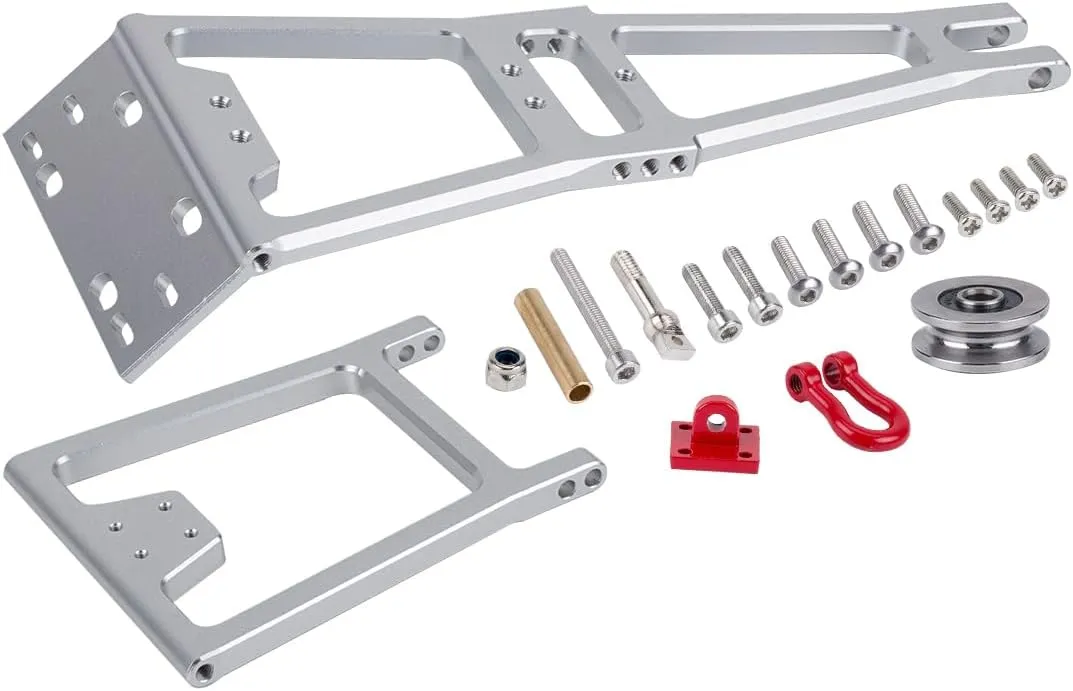 RC Winch/Servo Rescue Truck Tow Truck Crane Arm Wrecker DIY Tool 1/10 RC Crawler Car Axial SCX10 D90 TRX4 Capra LCG Chassis Part (B 5 in 1 Wrecker KIT)