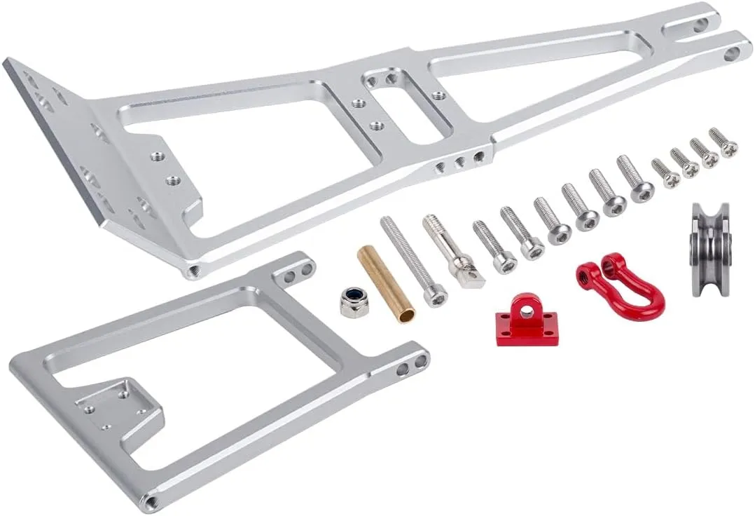 RC Winch/Servo Rescue Truck Tow Truck Crane Arm Wrecker DIY Tool 1/10 RC Crawler Car Axial SCX10 D90 TRX4 Capra LCG Chassis Part (B 5 in 1 Wrecker KIT)
