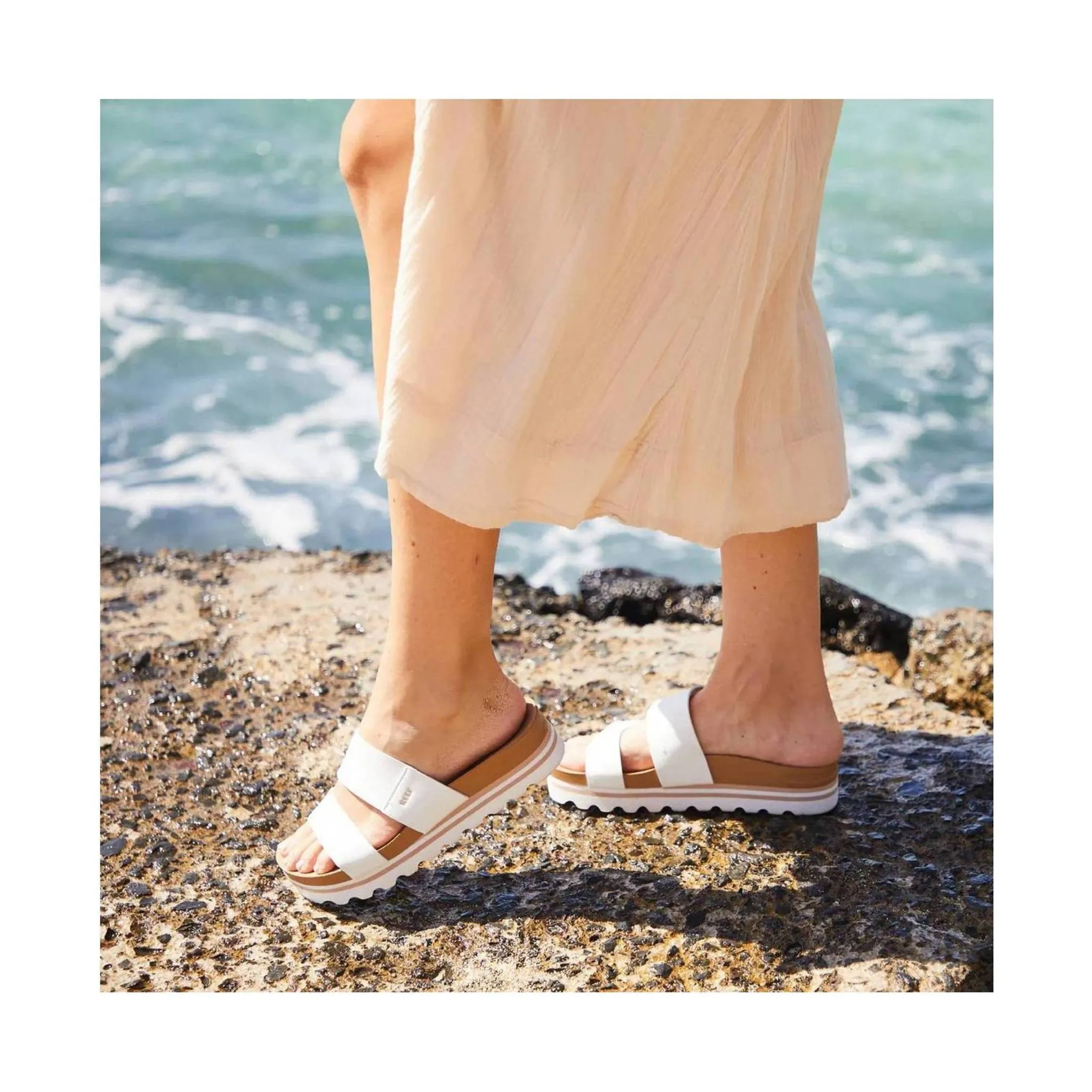 Reef Women's Cushion Vista Hi Sandal - Cloud