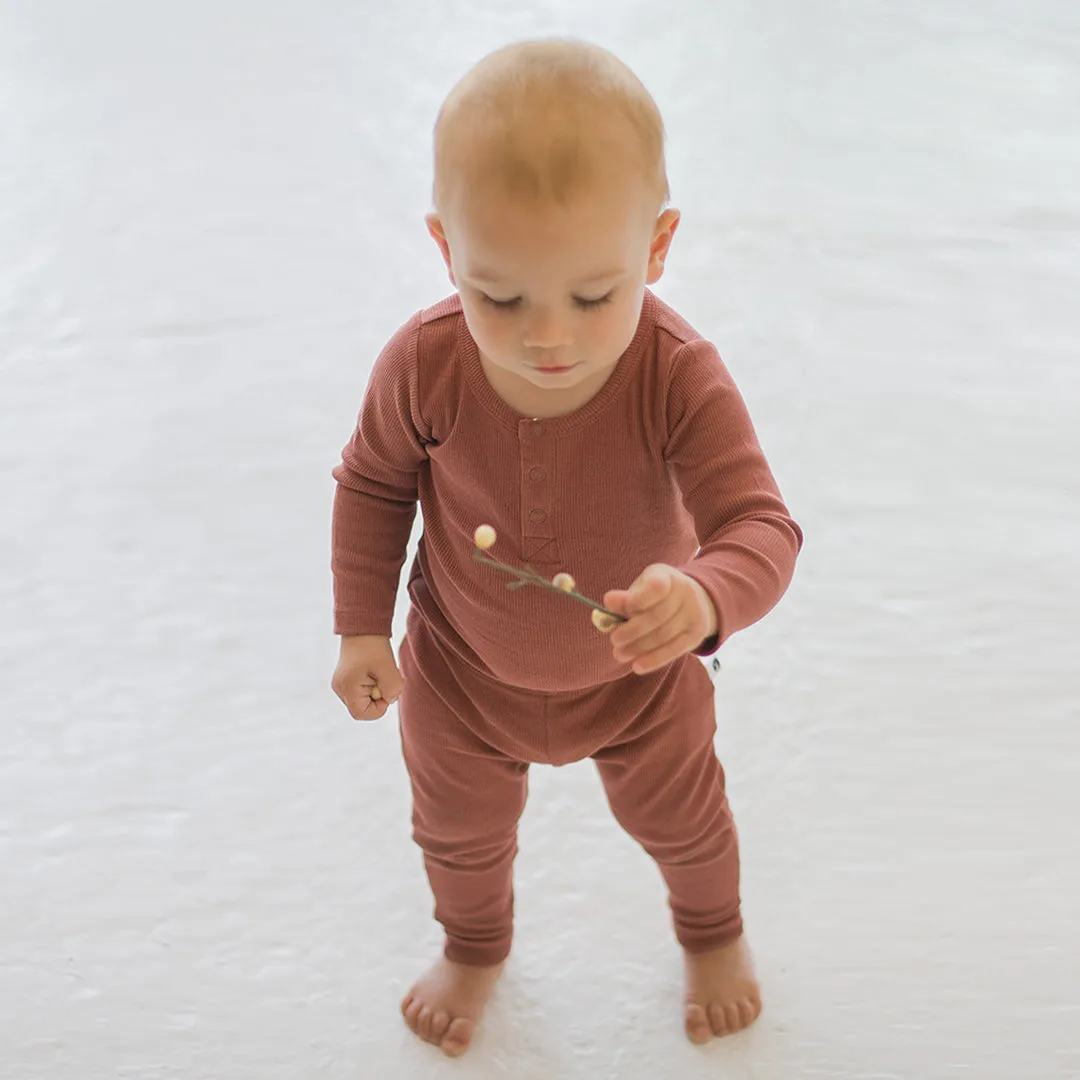 Rib Leggings - Clay