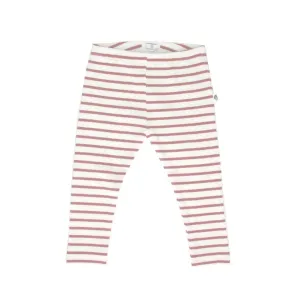 Rib Leggings - Dusty Rose Stripe