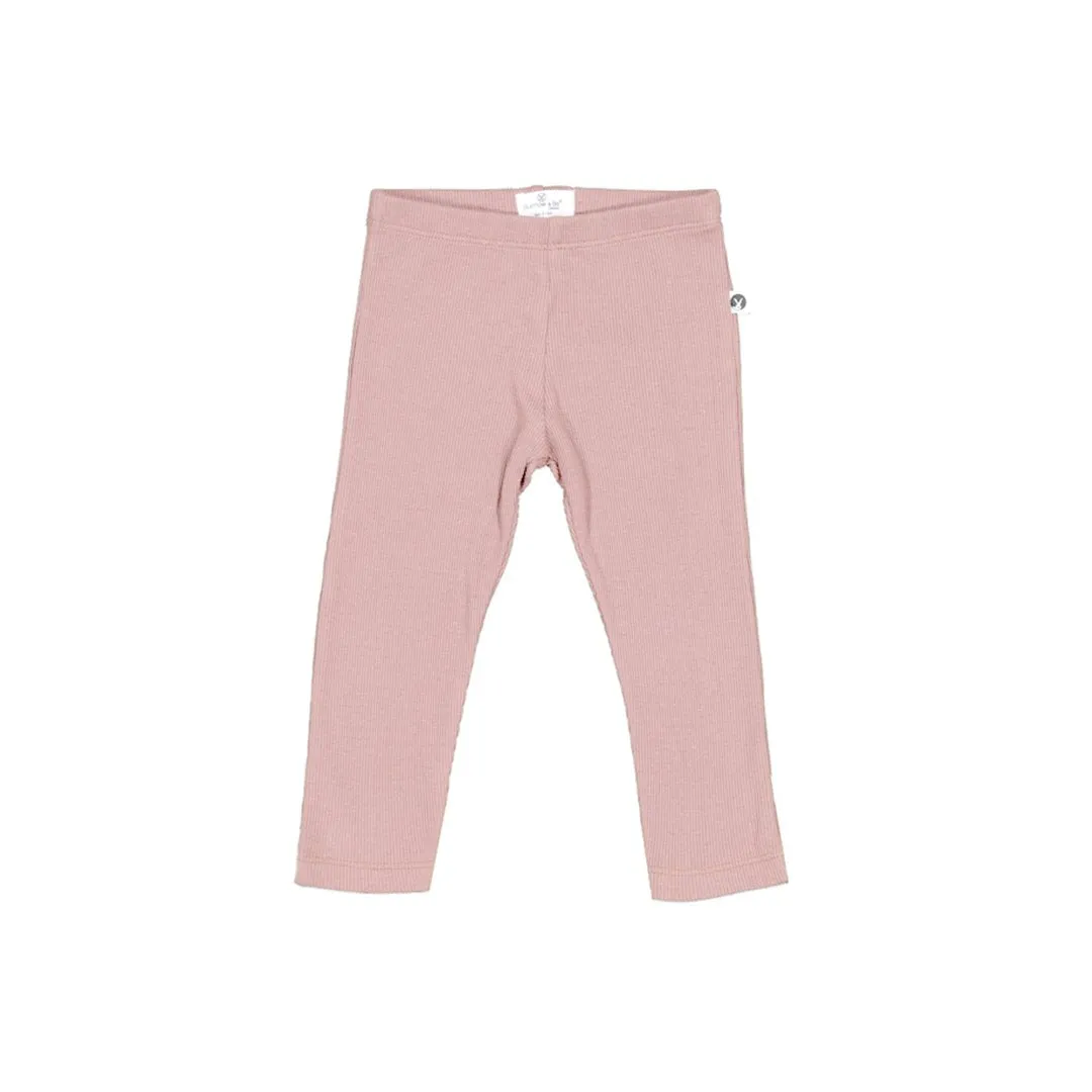 Rib Leggings - Dusty Rose