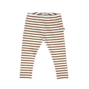 Rib Leggings - Russet Stripe