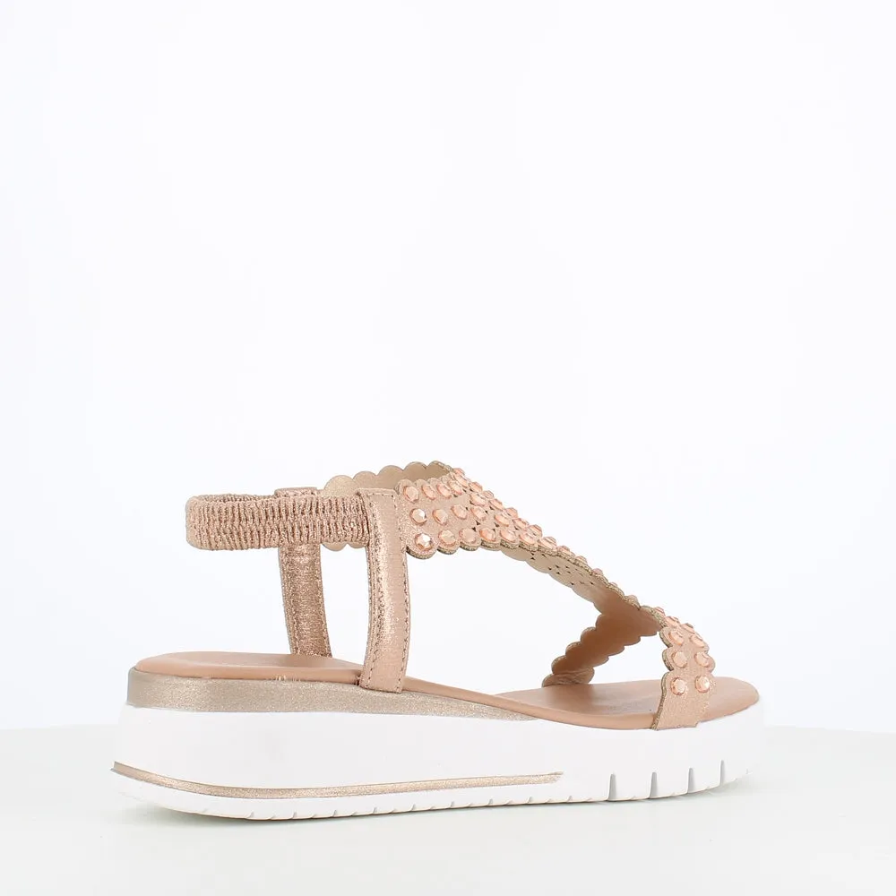 Rizzoli Low Wedge Sandal Stones Cipira