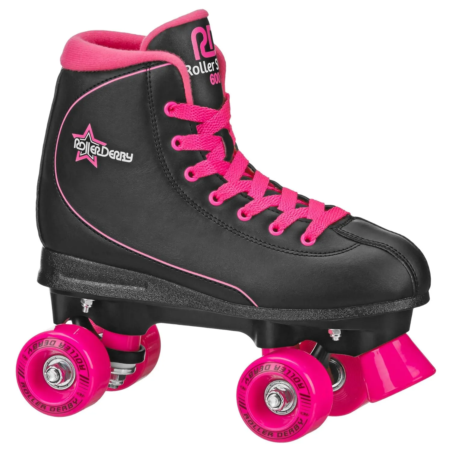 Roller Derby Roller Star 600 Women's Roller Skates - Black/Pink - Size 06