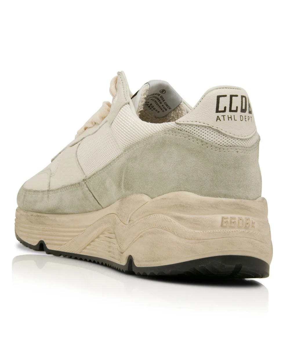 Running Sole Sneaker in White and Black