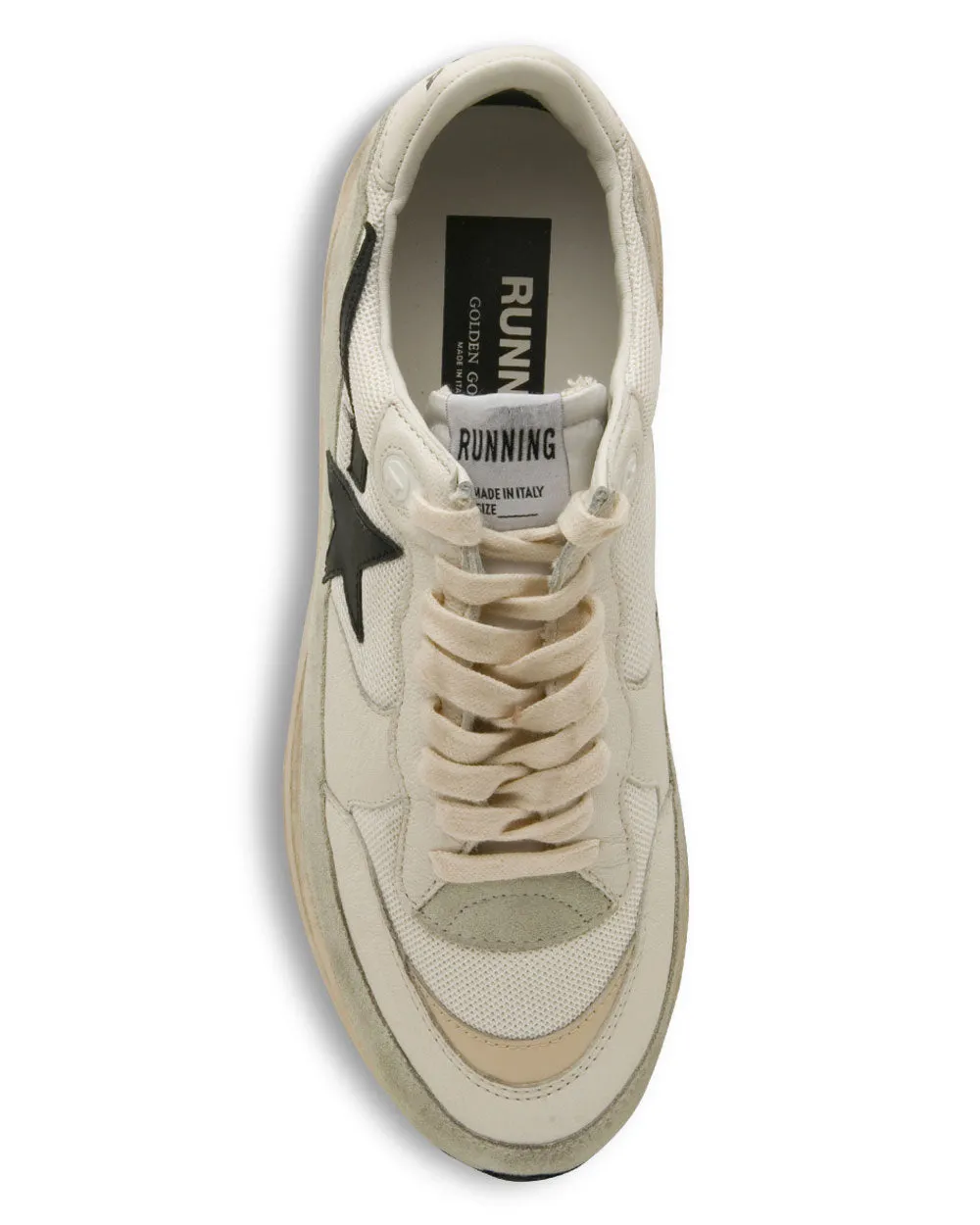 Running Sole Sneaker in White and Black