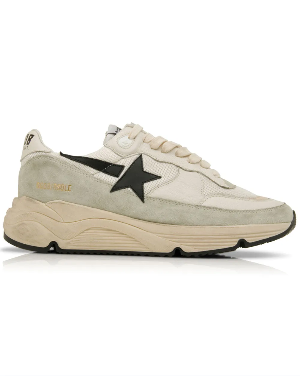 Running Sole Sneaker in White and Black