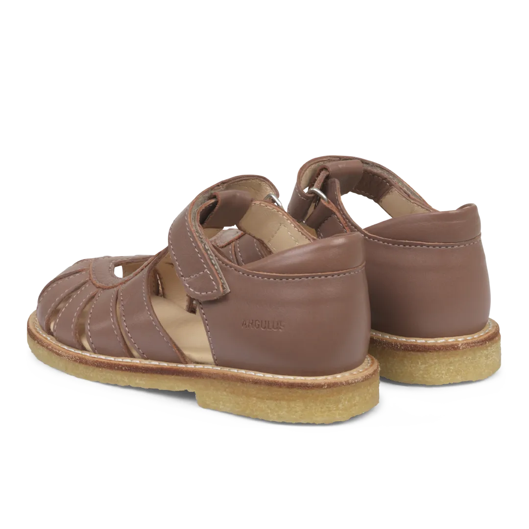 Sandal with heart detail and velcro closure