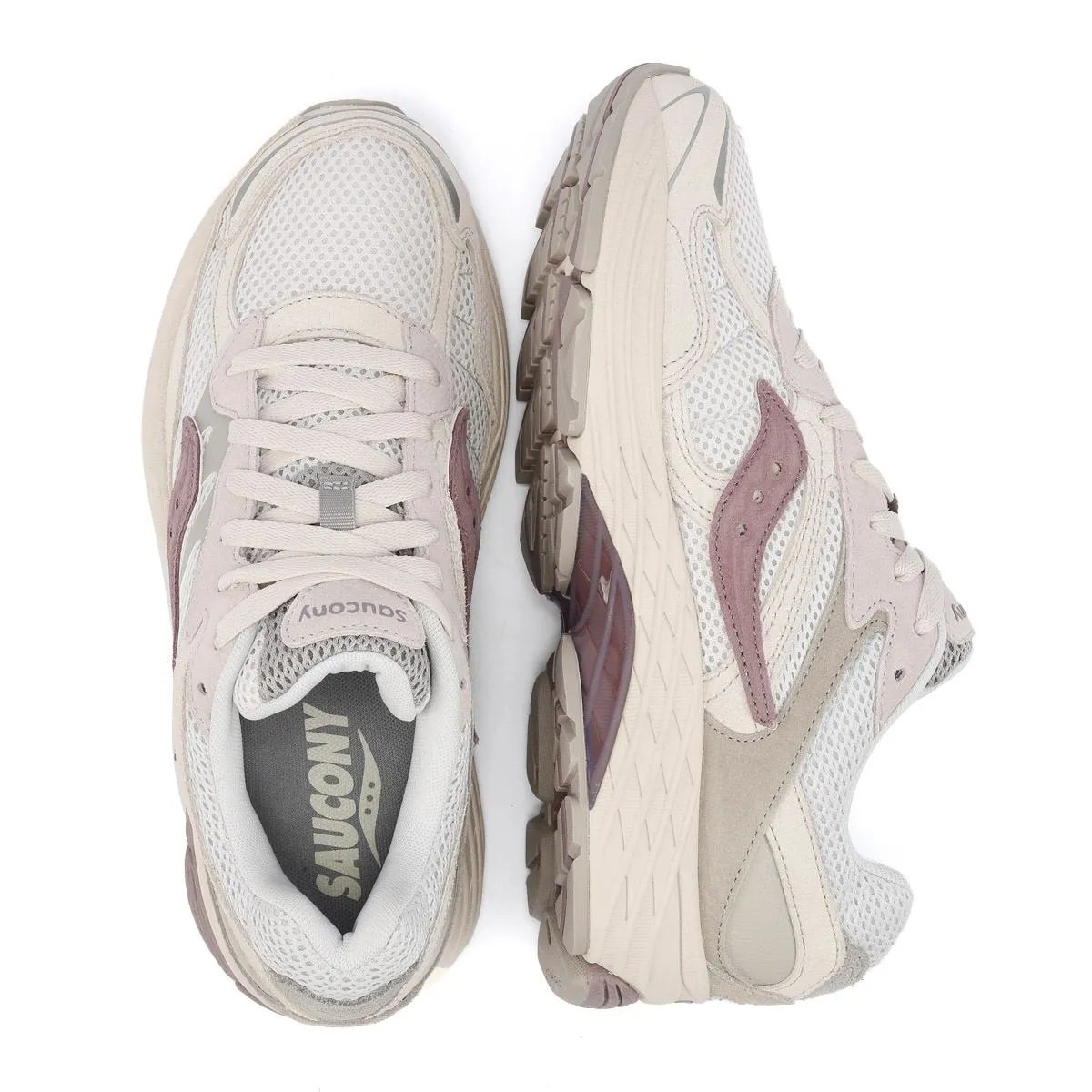 Saucony Progrid Omni 9 Premium Grey/Lilac Trainers