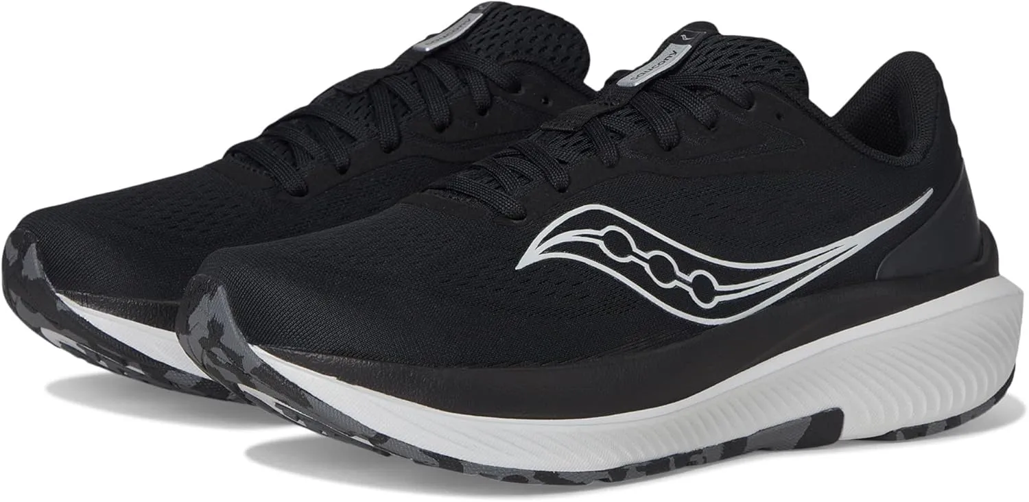 Saucony Women's Echelon 10 Sneaker, Black/Silver, 7.5