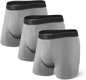SAXX Men's Underwear - Daytripper Boxer Briefs with Built-in Pouch Support – Underwear for men,Pack of 3,Grey,Small