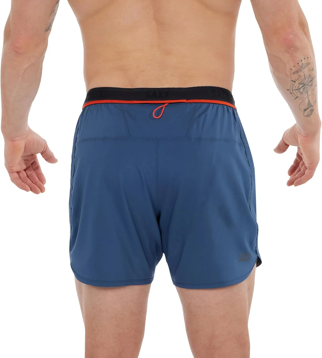 Saxx Men's Underwear - Hightail 2N1 Run Short–5” Running Shorts with Built-in Pouch PRO Support - Men’s 2 in1 Workout Shorts
