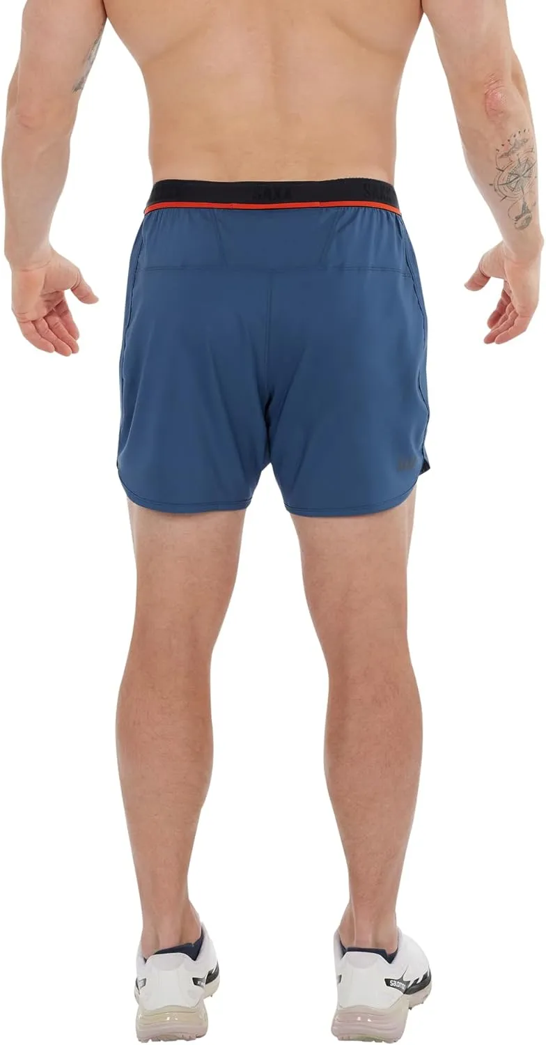 Saxx Men's Underwear - Hightail 2N1 Run Short–5” Running Shorts with Built-in Pouch PRO Support - Men’s 2 in1 Workout Shorts