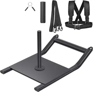 SELEWARE Weight Sled Workout Sled Fitness Strength Training Sled Speed Training Sled for Athletic Exercise and Speed Improvement Suitable for 1" and 2" Weight Plates