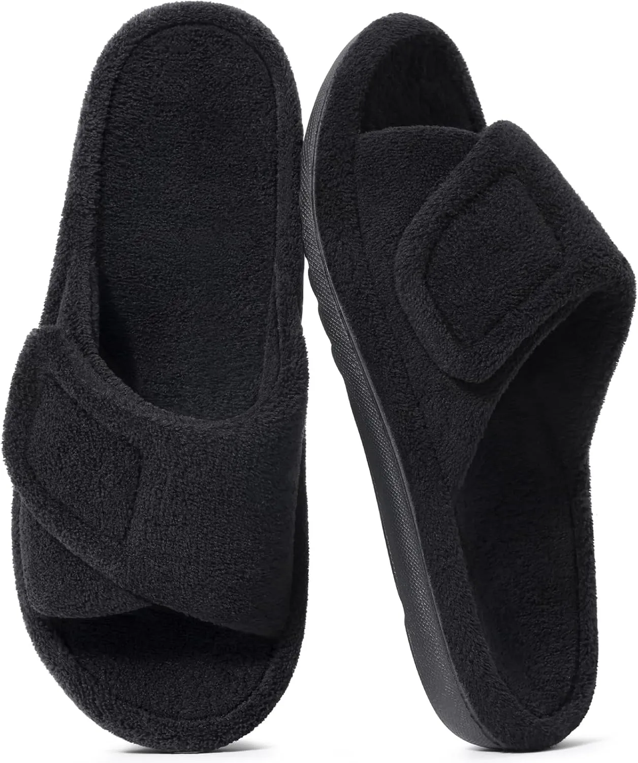 shevalues Orthopedic Slippers for Women with Arch Support Adjustable Open Toe House Shoes for Plantar Fasciitis