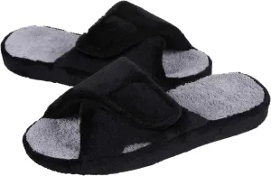 shevalues Summer Arch Support Slippers for Women Adjustable Terry Cloth Fuzzy Indoor Slippers Open Toe House Shoes
