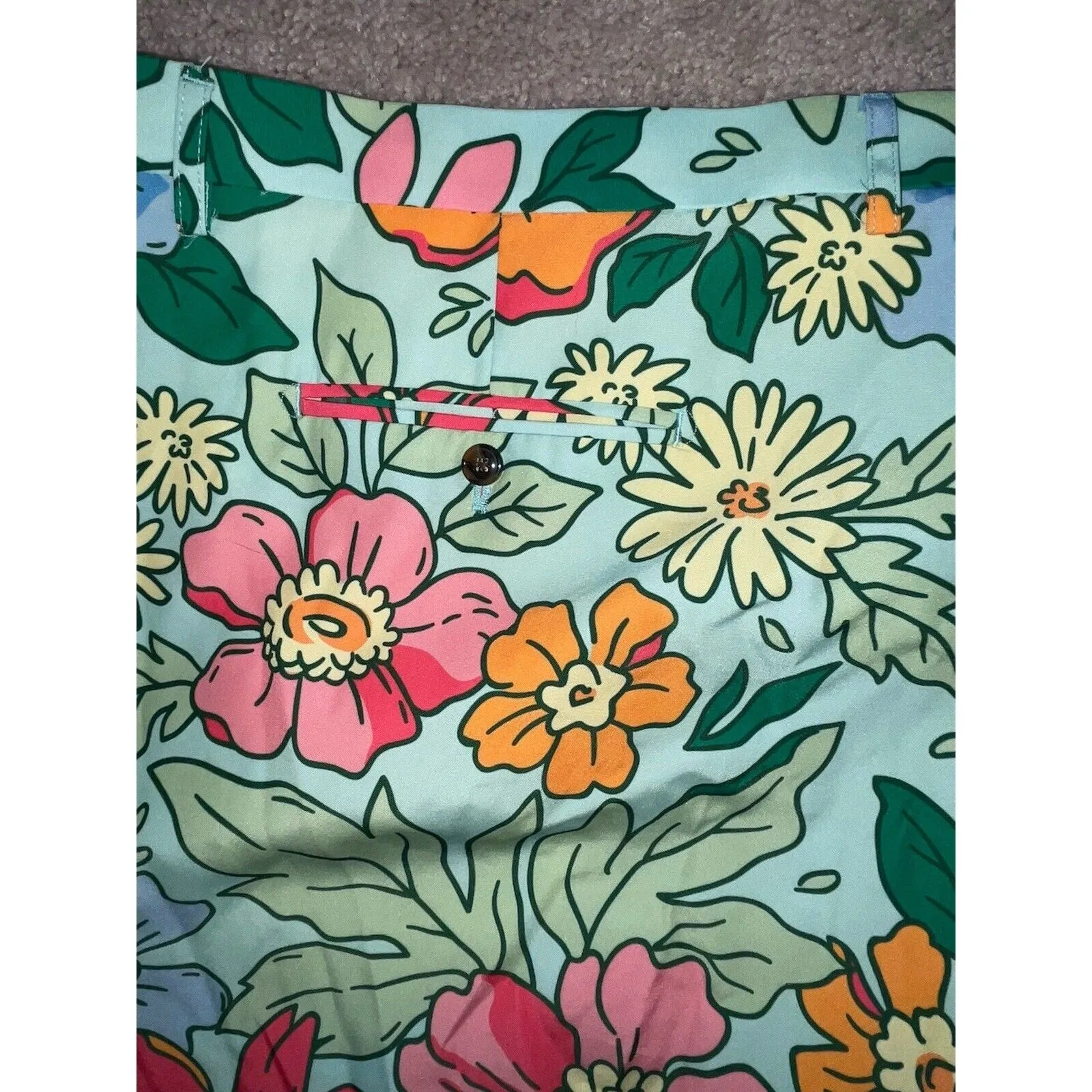 Shinesty Women's Garden Party Floral Derby Golf Pants Multicolor NWOT 48x35
