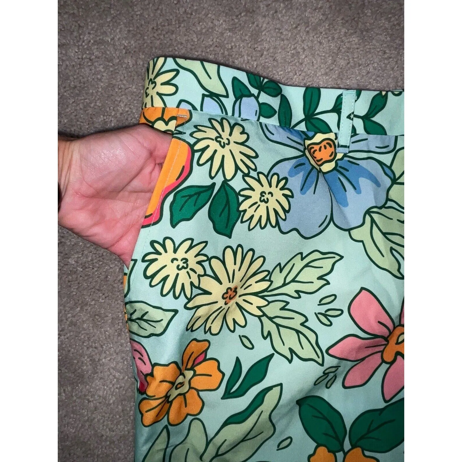 Shinesty Women's Garden Party Floral Derby Golf Pants Multicolor NWOT 48x35