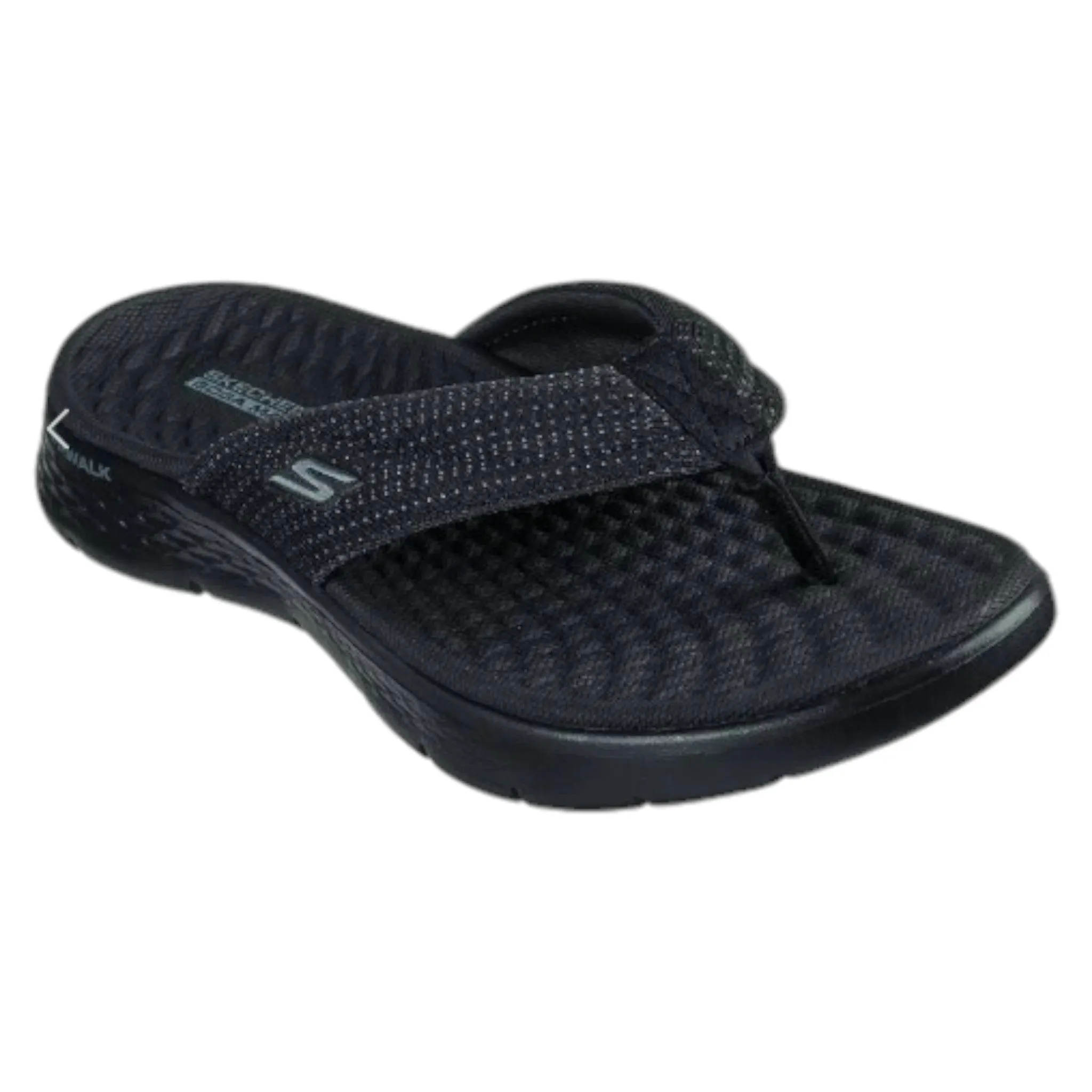 .Skechers GOwalk Flex Sandal Impress - Black/Black - (141445.BBK) - GFS - R2L16