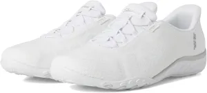 Skechers Modern Comfort Women's Women's Breathe Easy-Knitty Waves Hands Free Slip-Ins Sneaker, White, 7