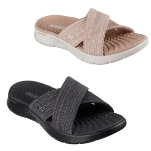Skechers Womens Go Walk Flex - Impress Slides