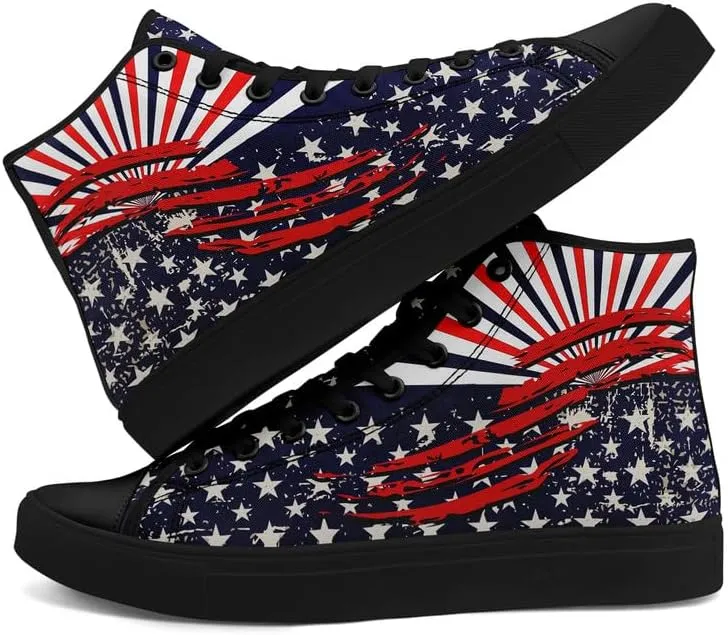 Skull High Top Sneaker for Men Women Fashion Rose Gothic Black Canvas Shoes Unisex Lace Up Casual Tennis Walking Flat Shoes