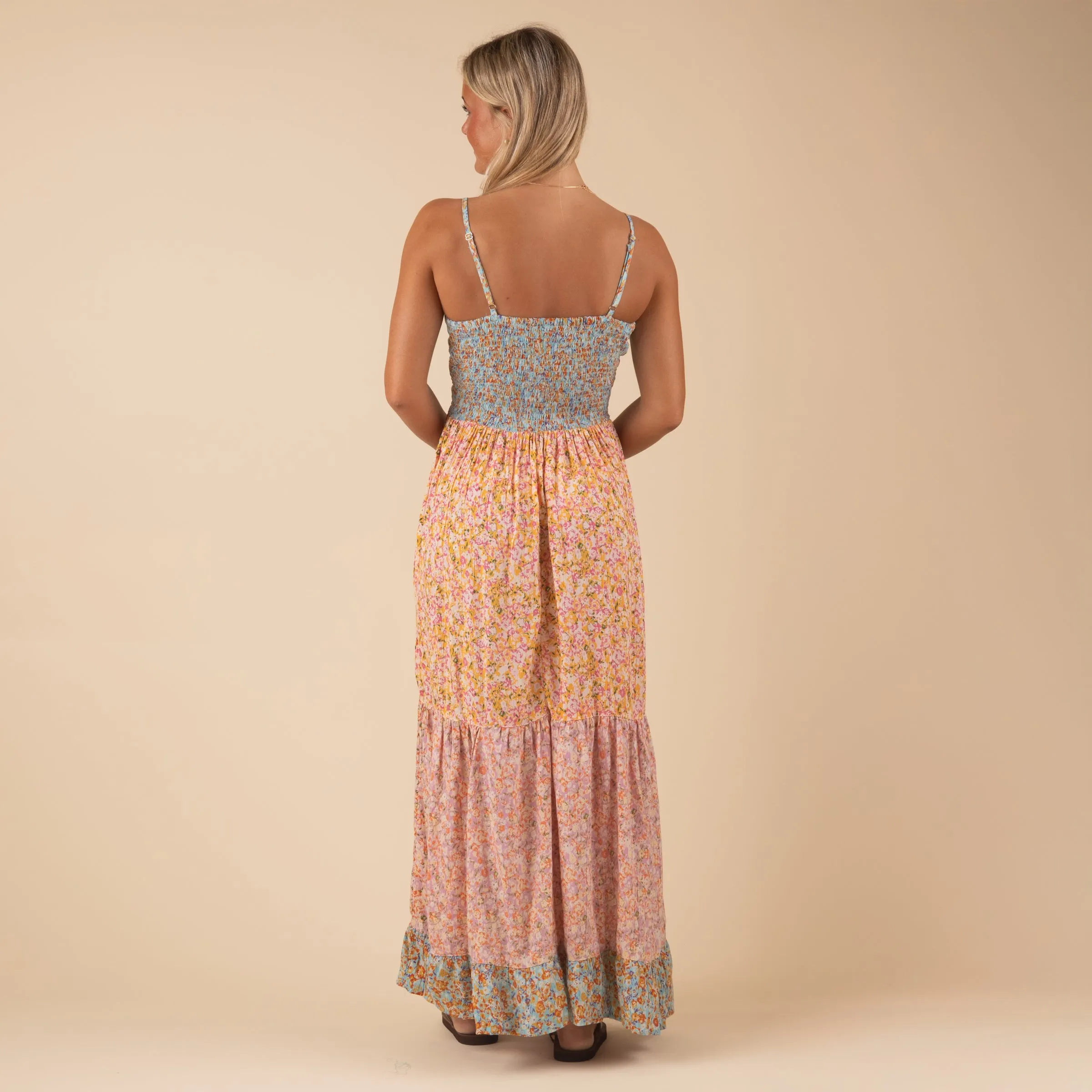 Sleeveless Princess Tiered Maxi Dress