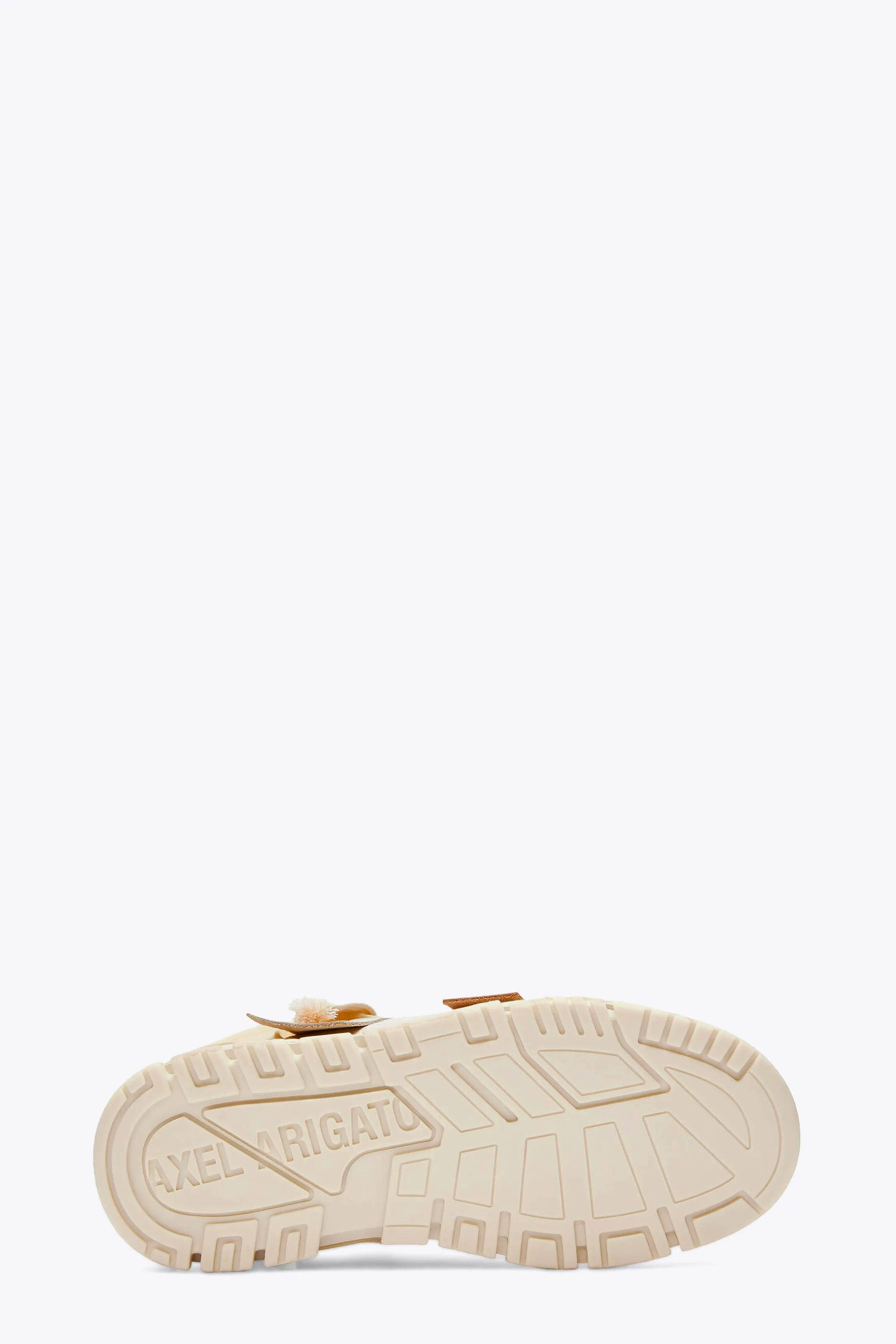 Sneaker bassa in suede, pelle e mesh beige chiaro - Area Patchwork Sneaker