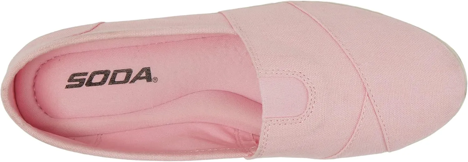 Soda Shoes Women's Obji Round Toe Casual Flat with Padded Insole