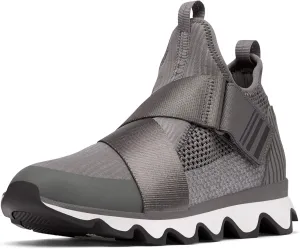 SOREL - Women’s Kinetic Sneak, Knit Sneaker with Scalloped Sole and Stretch Straps