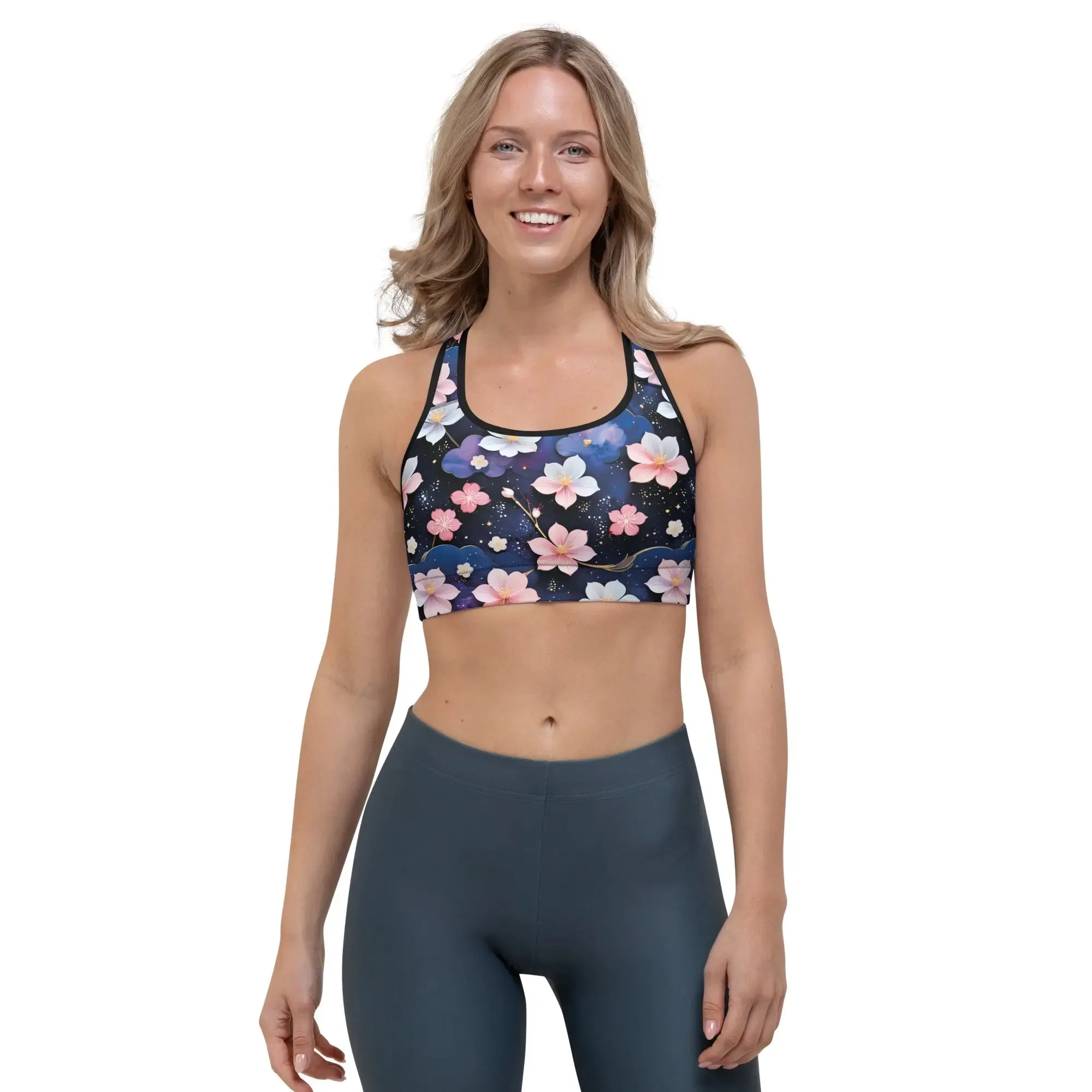 Sports bra - Midnight Sakura