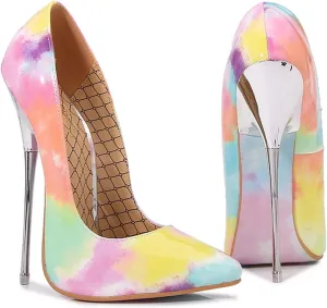 Spring Women's Patterned High Heels Hand-Painted Art Fine Heeled Pointed Women's Shoes Graffiti Nightclub Party Shoes