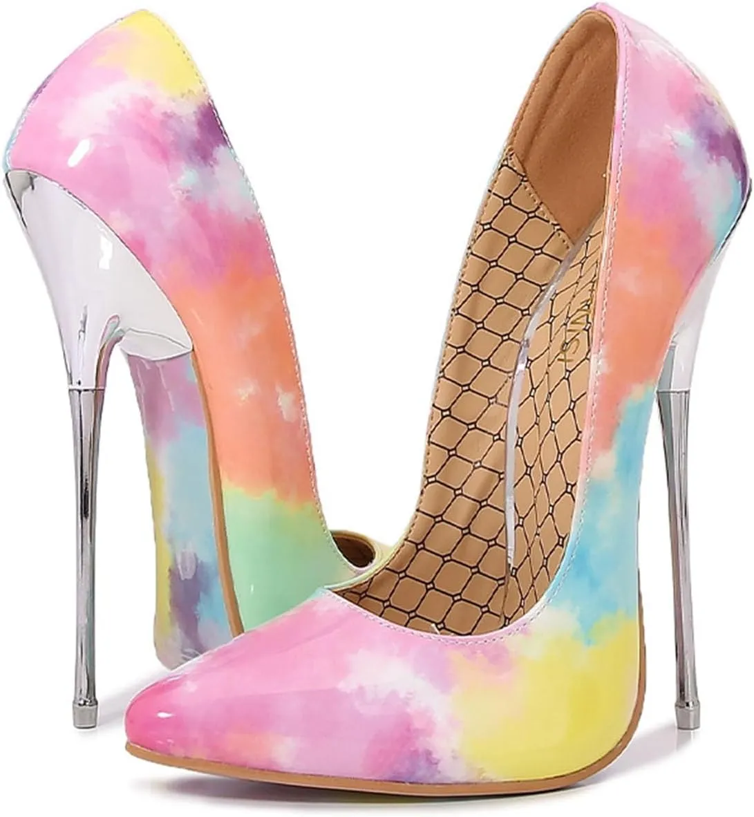 Spring Women's Patterned High Heels Hand-Painted Art Fine Heeled Pointed Women's Shoes Graffiti Nightclub Party Shoes