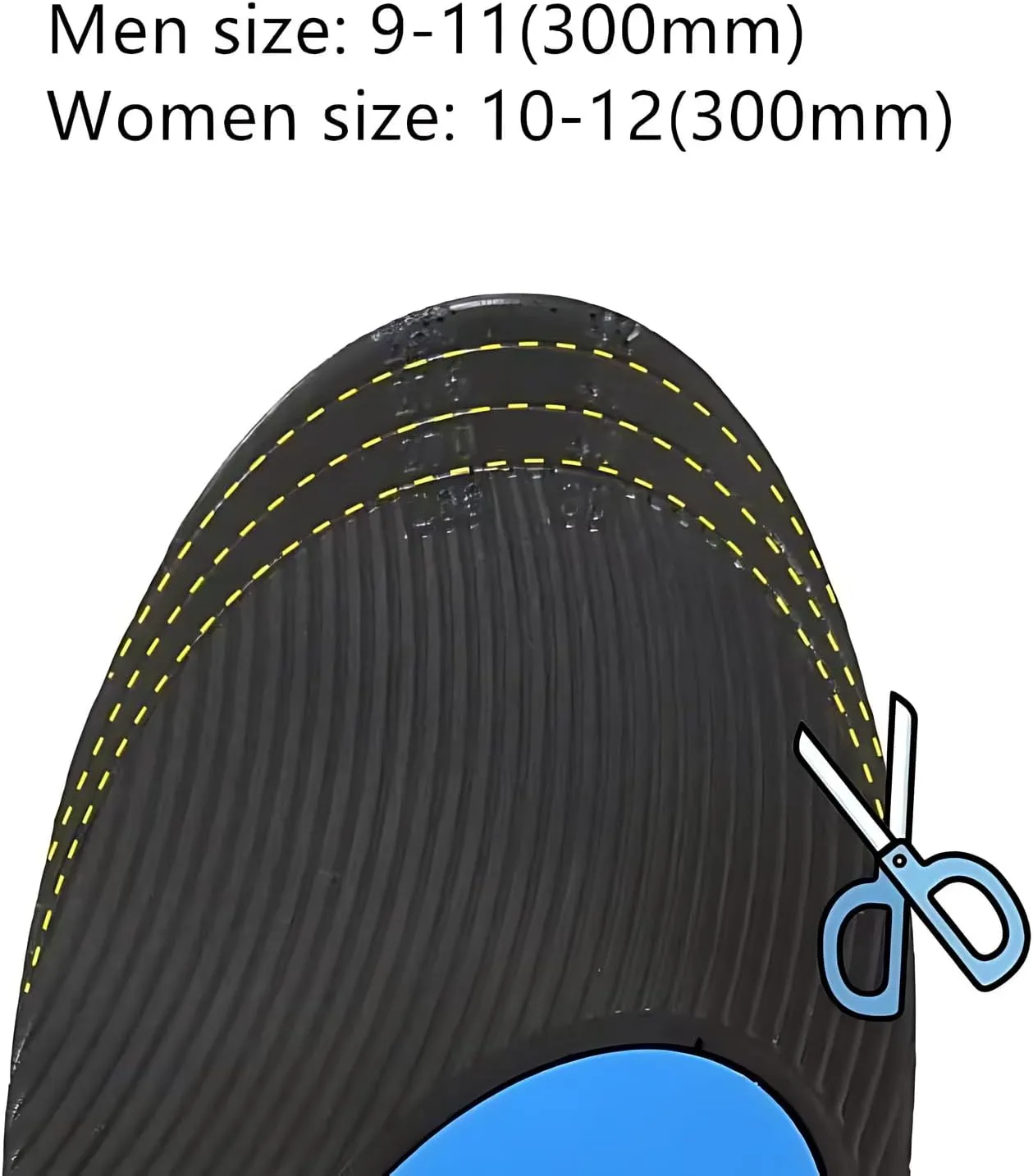 Springs with Airbag Sports Insoles for Men Women, Running Memory Foam Insoles for Shock Absorption, Plantar Fasciitis Arch Support Insoles (Black, Men 9-11/ Women 10-12-300mm)
