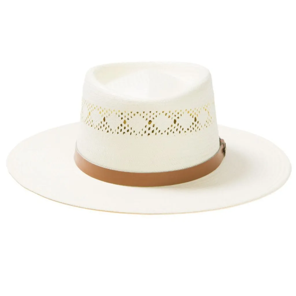 Stetson Brentwood Vented Shantung Straw Wide Brim Gambler