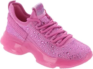 Steve Madden Women's Maxima Sneaker, Pink Rhinestone, 8.5