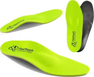 Strong Arch Support Orthotics for Metatarsalgia, Morton's Neuroma, Ball of Foot Pain Relief, Plantar Fasciitis, Flat Feet with Poron Heel Cushion, Unisex, Lemon Green