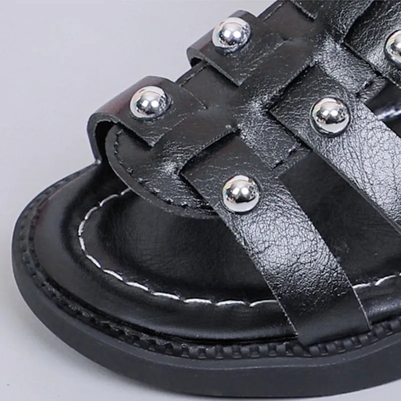 Summer Roman Sandals Girls Gladiator Boots Narrow Band Fashion