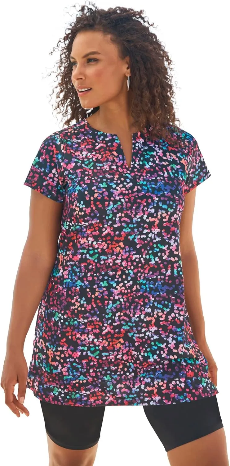 Swimsuits For All Women's Chlorine Resistant Swim Tunic (Plus