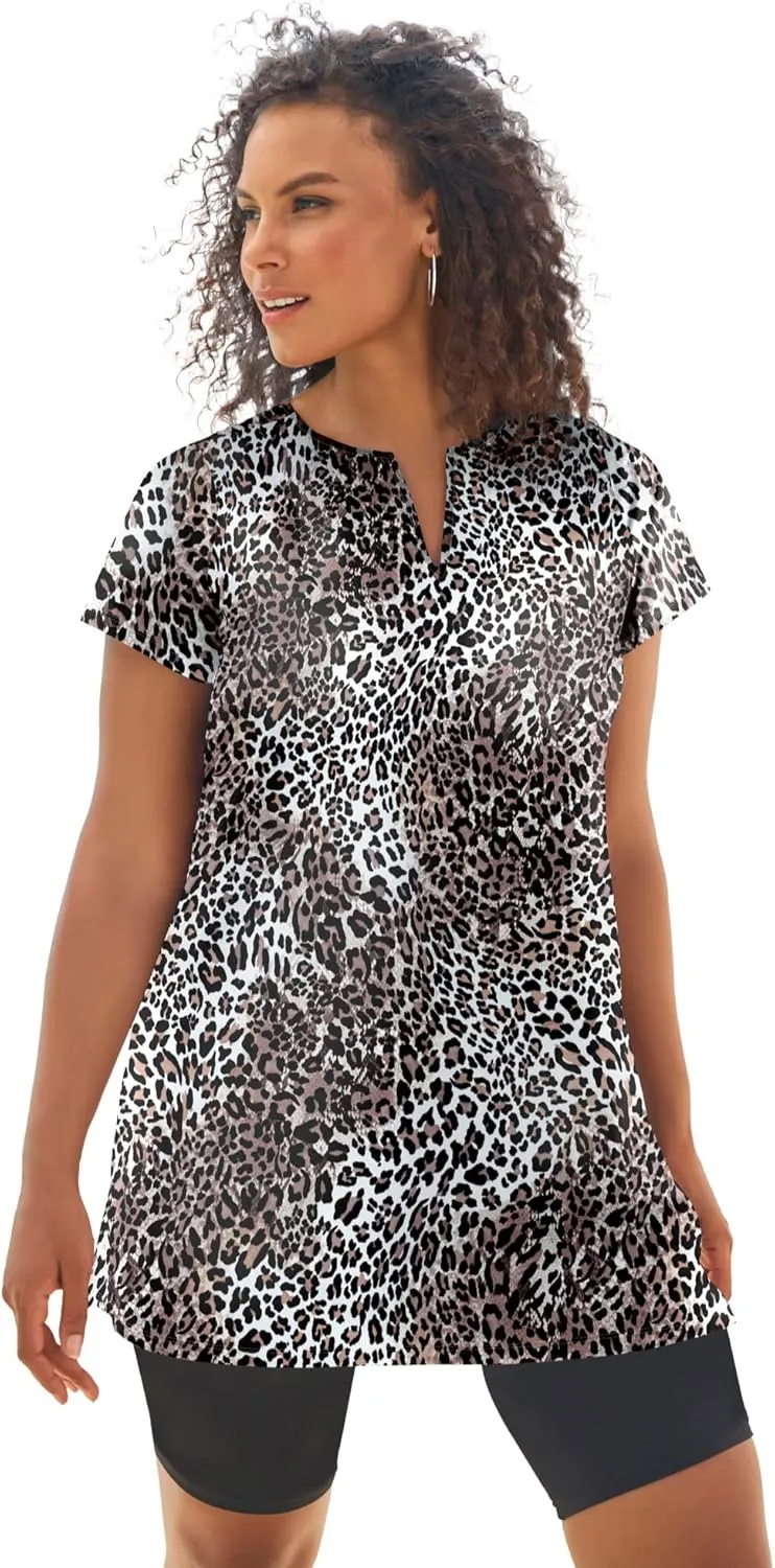 Swimsuits For All Women's Chlorine Resistant Swim Tunic (Plus