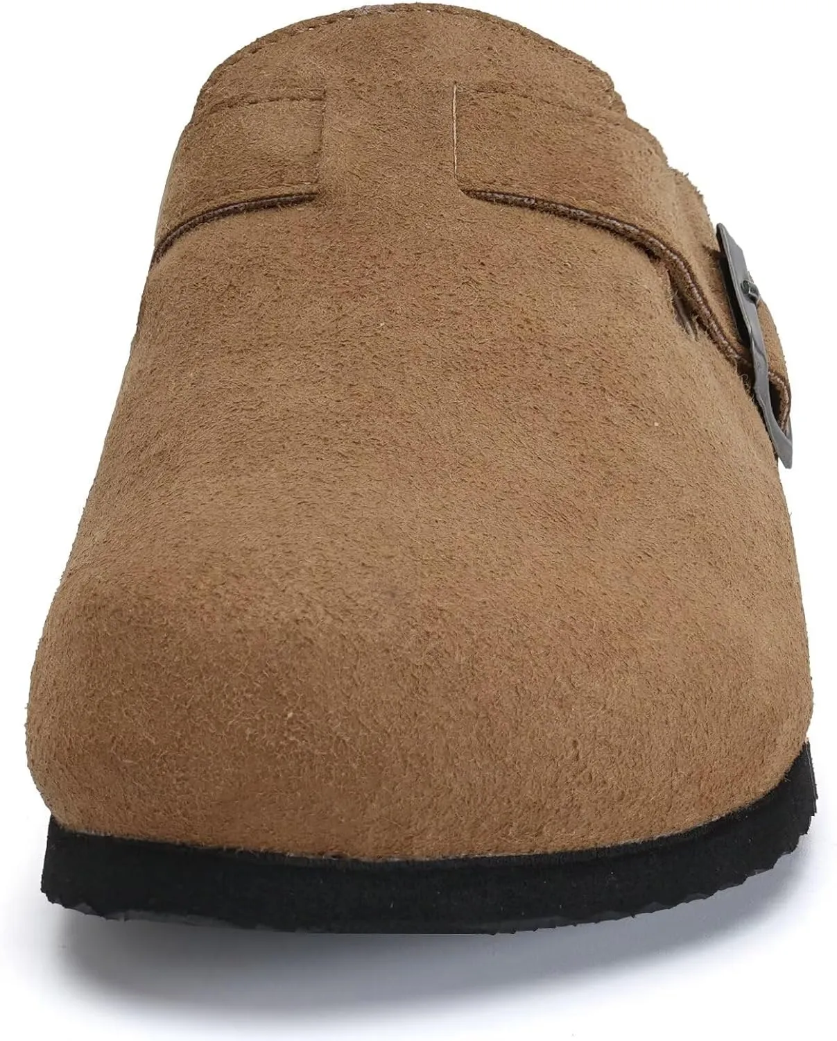 Torotto Womens Clogs Fuzzy Cork Footbed Slippers Arch Support Potato Shoes with Adjustable Buckle