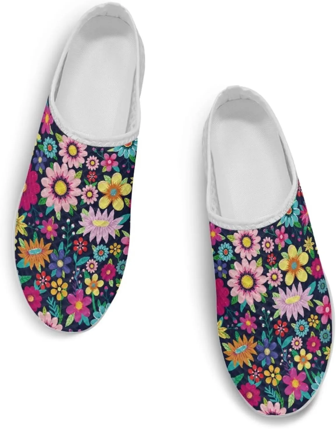 Tropical Flora Women's Arch Support Mule Garden Shoes Slip On Loafers Breathable Summer Barefoot Walking Flat