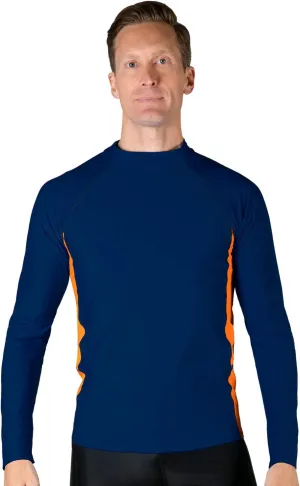 Tuga Men's Swim Performance Rash Guard, UPF 50  Sun Protection, Made in USA