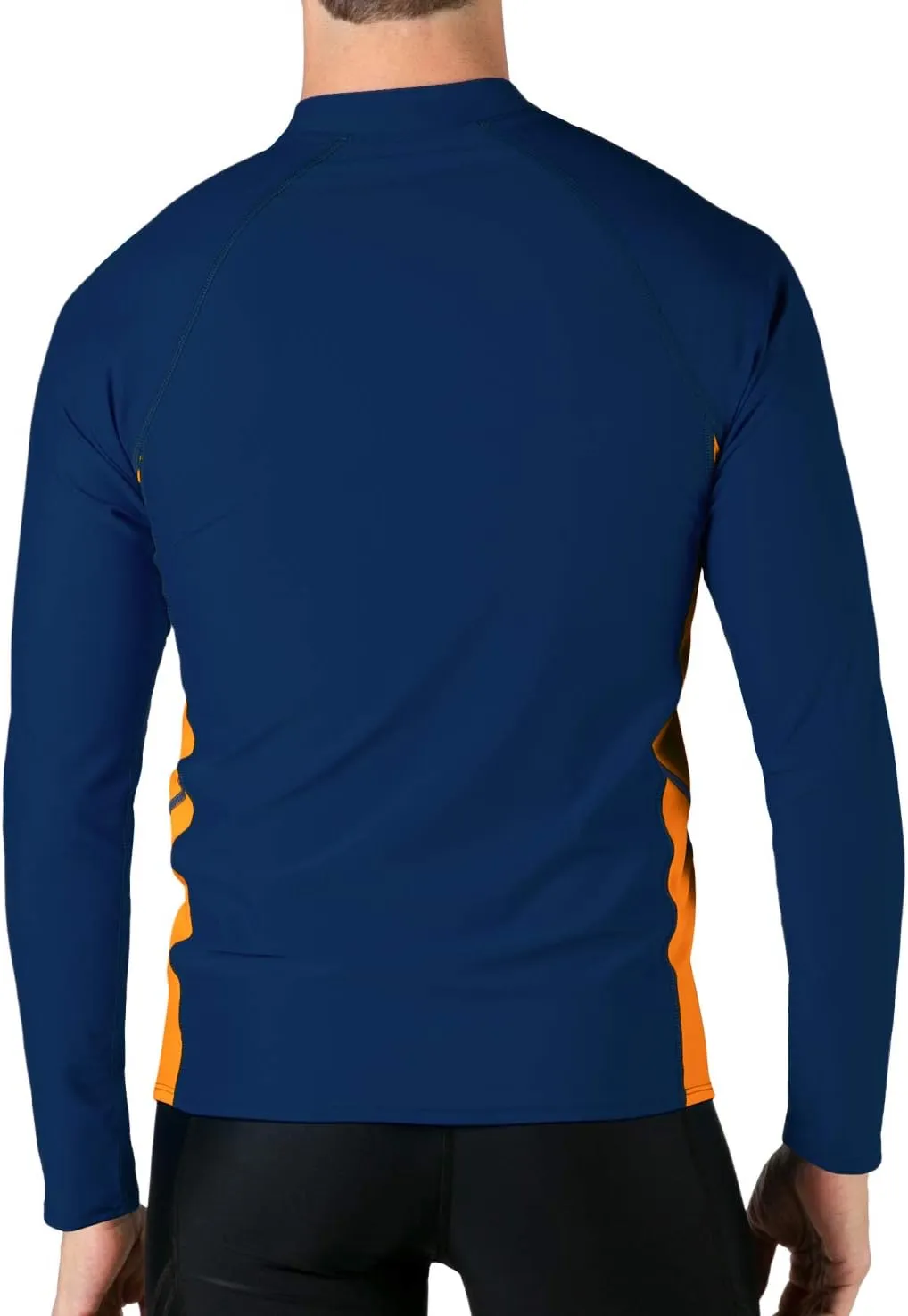 Tuga Men's Swim Performance Rash Guard, UPF 50  Sun Protection, Made in USA