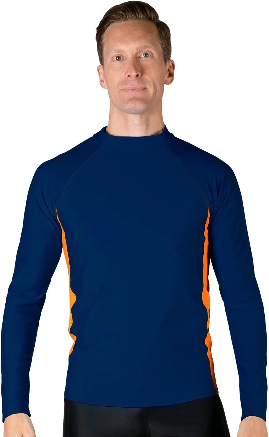 Tuga Men's Swim Performance Rash Guard, UPF 50  Sun Protection, Made in USA