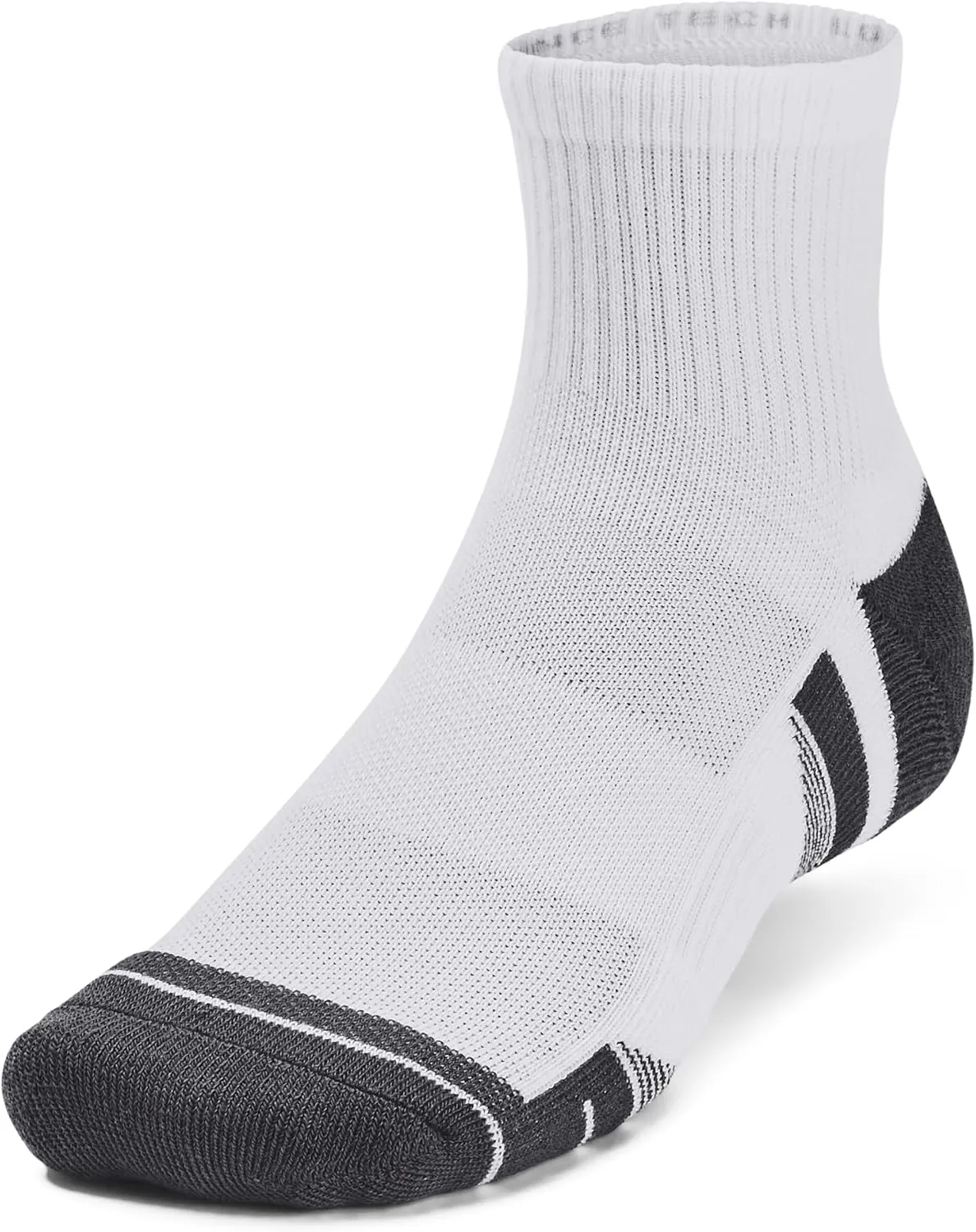 Under Armour Unisex UA Performance Tech Quarter Socks 3-Pack - Sweat Wicking Accessories XL